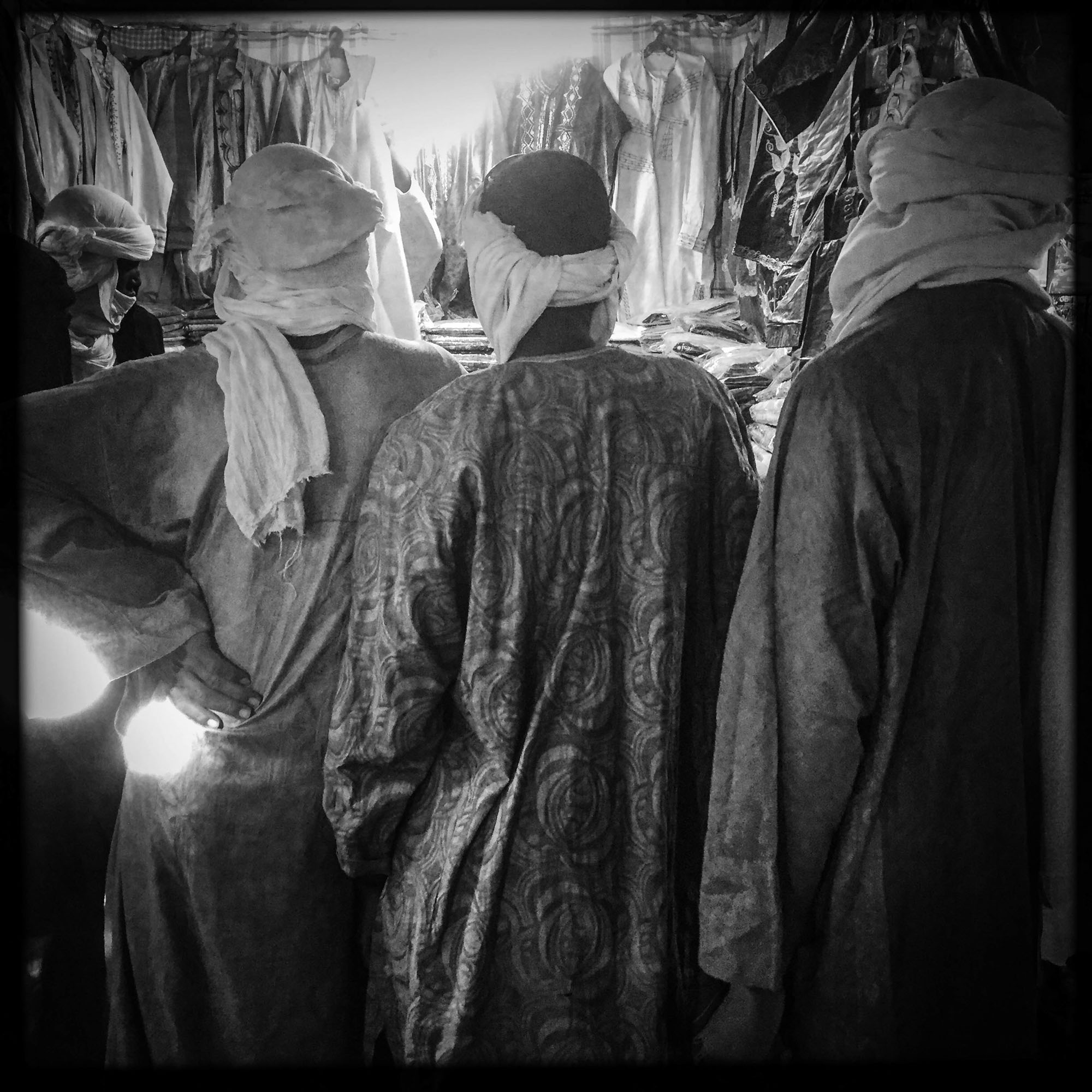 Déserté depuis 2010 par les touristes interdit d'accés à la ville, le marché Africain si réputé est complétement désert. 5/02/2016, Tamanrasset, ALGERIE.