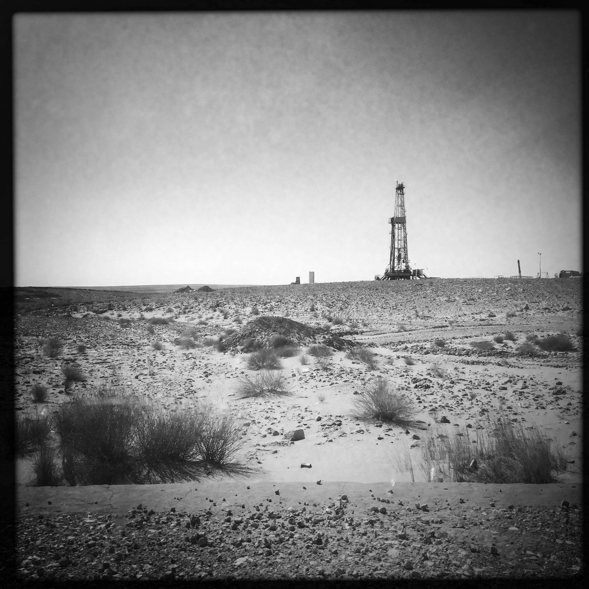 Le long de la route Nationale 49 entre Ghardaïa et Ouargla. 8/02/2016, ALGERIE.