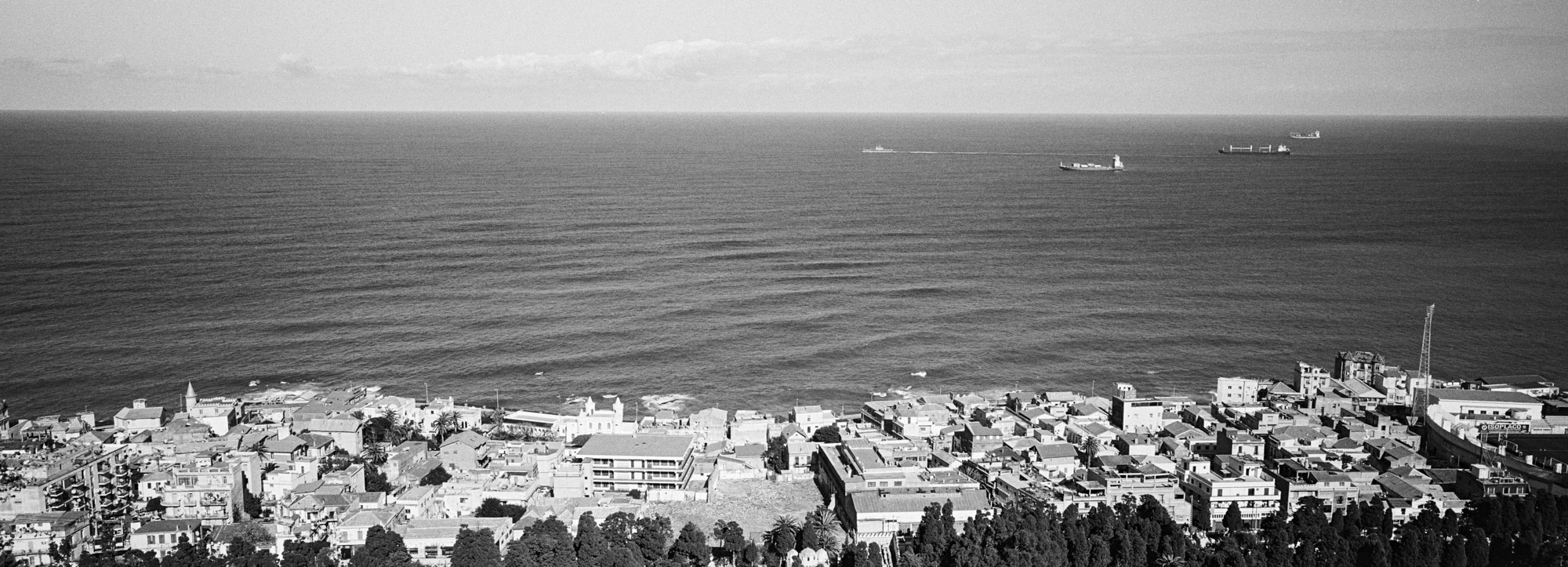 Vue depuis l'esplanade de la basilique Notre Dame d'Afrique sur les hauteurs d'Alger. 17/02/2016, Alger-ALGERIE.