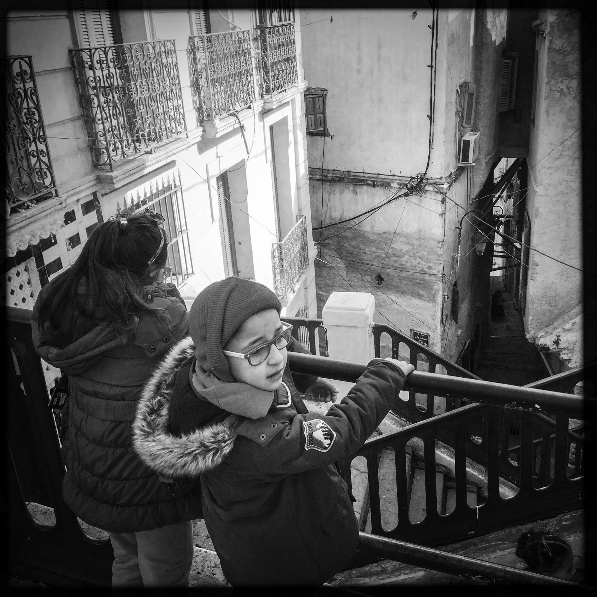 Des enfants dans la Casbah.17/02/2016, Alger-ALGERIE.
